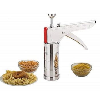 Stainless Steel Kitchen Press with 15 Different Types of Jalies, Bhujiya Maker 1