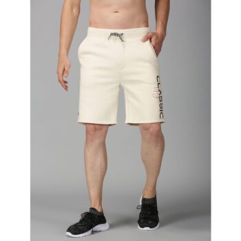 UrGear Cotton Blend Solid Men Shorts - Beige 1