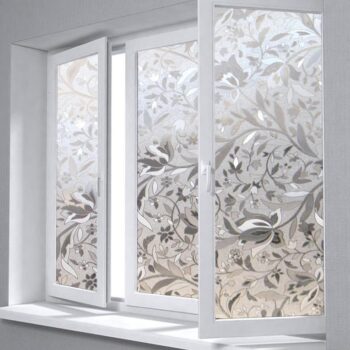 Window Film Privacy Glass Self Adhesive Decorative for Bathroom 1