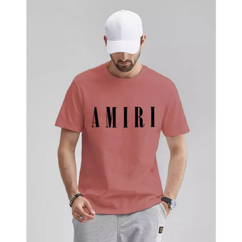 Men's Cotton Amiri T-Shirt MC Stan Best Rapper T-Shirt - Pink