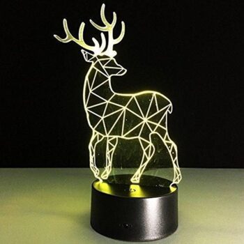 3D Illusion Deer Led Lamp 3