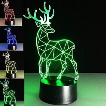 3D Illusion Deer Led Lamp 4