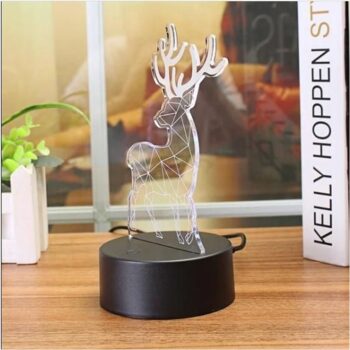 3D Illusion Deer Led Lamp 6