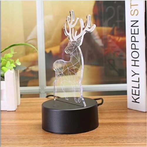 3D Illusion Deer Led Lamp 6