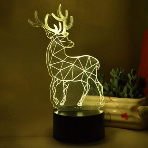 3D Illusion Deer Led Lamp 7