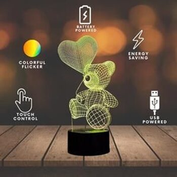 3D Illusion Led Teddy Bear Lamp 5