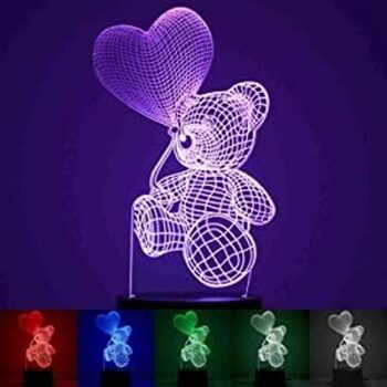 3D Illusion Led Teddy Bear Lamp 6