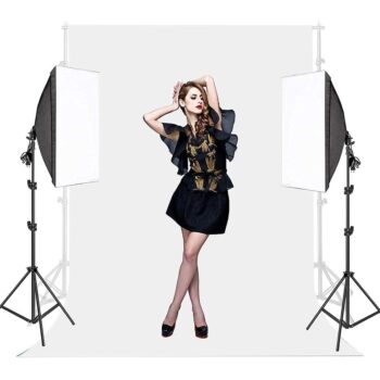 8 x 10 ft White Screen Backdrop Background for Photography Video Studio (Stand NOT Included)