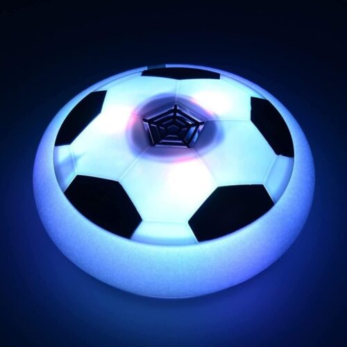 Air Power Football with Foam Bumpers and LED Lights Indoor Play (White) 1