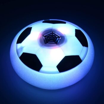 Air Power Football with Foam Bumpers and LED Lights Indoor Play White 5