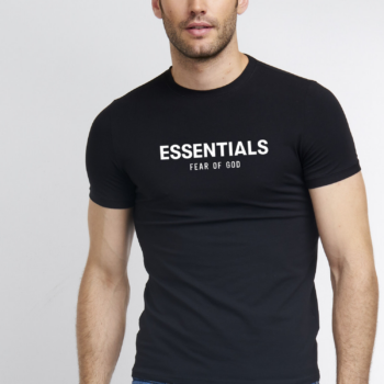 Essentials T-Shirt Fear of God Cotton T Shirt for Men - Black