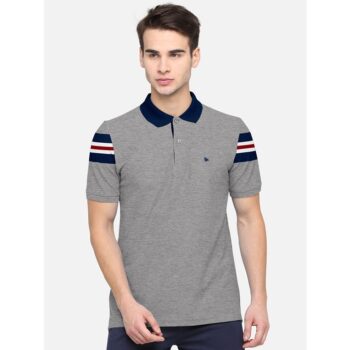 Cotton Blend Solid Half Sleeves Men's Polo T-Shirt