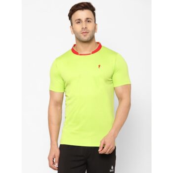 Cotton Solid Half Sleeve T-Shirt -Green 1