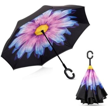 Double Layer Strong waterproof Umbrella with C- Shape Handle 1