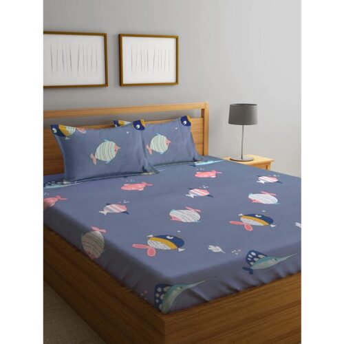 Elastic Fitted Queen Size Double-Bedsheet 1