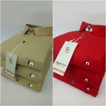FREANKMEN Cotton Solid Men's Casual Shirt (Pack of 2)