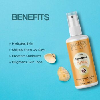 Golden Glam Sunscreen Matte Finish SPF 30 Pa Spray 100 ml Each Pack of 2 2