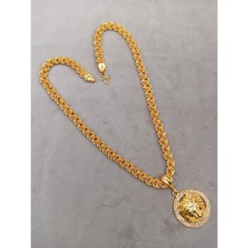 Luxurious Mens Gold Plated Pendant With Chain 4 17