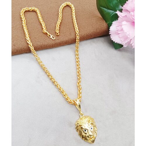 Luxurious Mens Gold Plated Pendant With Chain 4 20