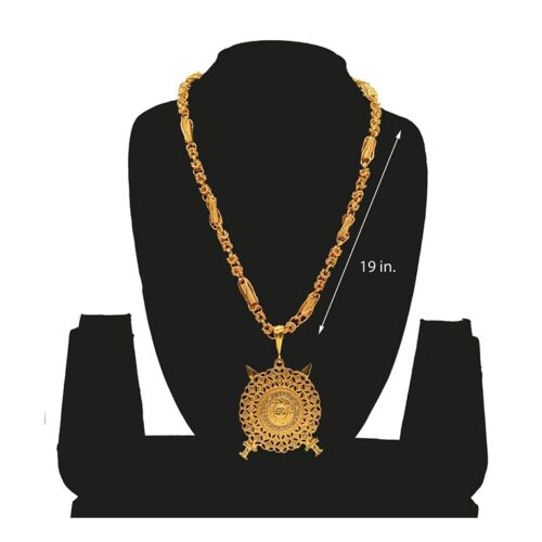 Luxurious Mens Gold Plated Pendant With Chain 4 21