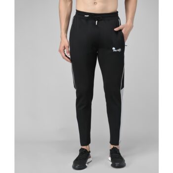 Lycra Solid Slim Fit Men's Track Pant - Black 