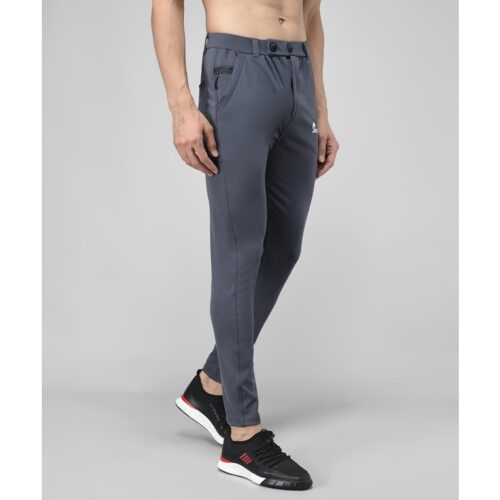 Lycra Solid Slim Fit Mens Track Pant Grey 2 1