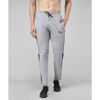 Lycra Solid Slim Fit Men's Track Pant -Grey