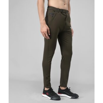Lycra Solid Slim Fit Mens Track Pant Light Green 2