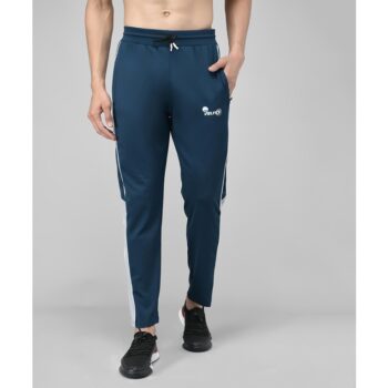 Lycra Solid Slim Fit Men's Track Pant - Navy Blue