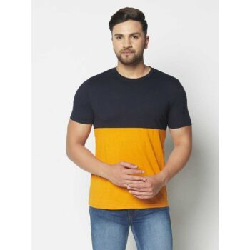 Men's Solid Half Sleeve T-Shirt- Mustard 1