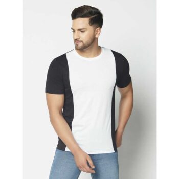 Men's Solid Half Sleeve T-Shirt- White 1