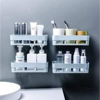 Multipurpose Wall Mount Bathroom Shelf and Rack for Home and Kitchen (4 Bathroom Shelf) 1