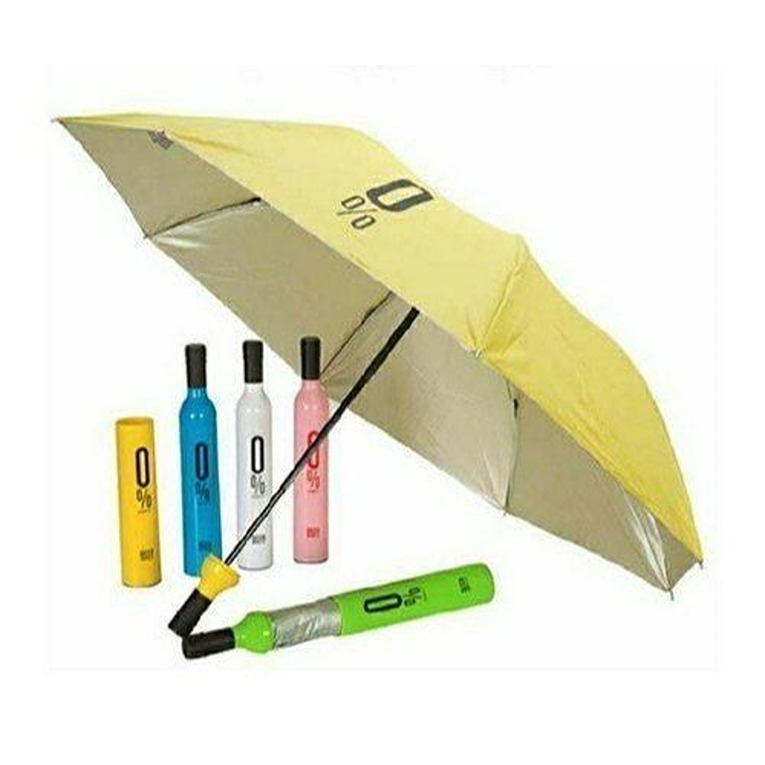 Newest wine bottle shaped Umbrella with plastic cover (Assorted Color) 1