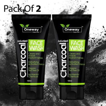 Oneway Happiness Primium Activated Charcoal Face Wash for Oil Clear ( Pack of 2 ) 200ml