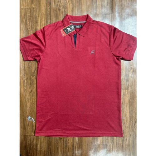 Outdoor Cotton Blend POLO T shirt for Men Red 5