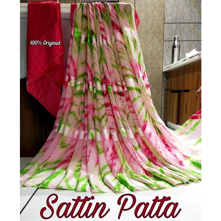 Buy Green Satin Sarees Online for Women in USA