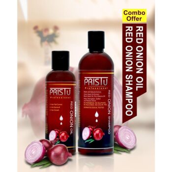 Pristu Professional Red Onion Oil And Shampoo Combo Pack 1