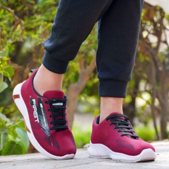 Stylish Sport Sneakers Running Shoes - Red 1