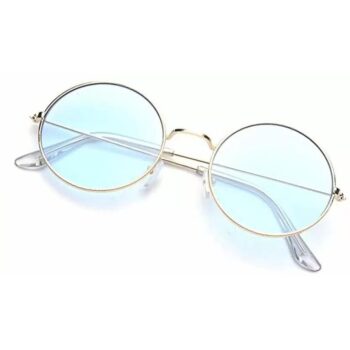 UV Protection Round Sunglasses (55 Blue)