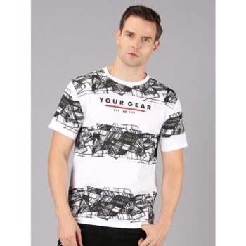 UrGear Cotton Printed Round Neck T-Shirt For Men 1
