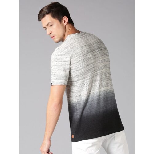 UrGear Cotton Tie Dye Half Sleeves Mens Round Neck T Shirt Grey 3