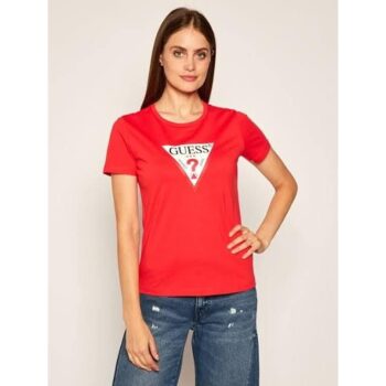 Women's Cotton Printed T-Shirt - Red