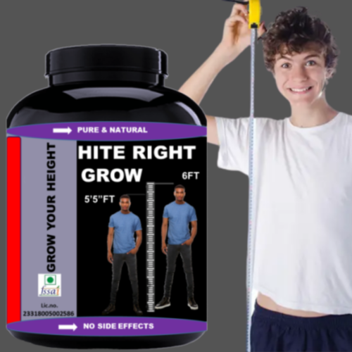 Hite Right Grow, Height Gainer Protein Powder for Boys and Girls, Chocolate Flavor, 100gm