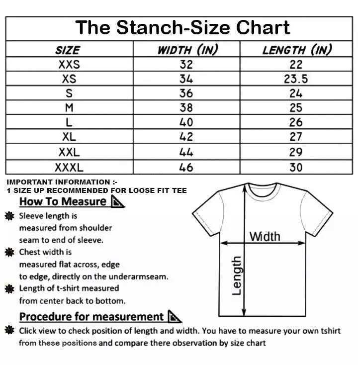 Men Superman Reflective T-Shirt Cotton Printed Size Chart