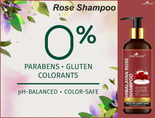 200 premium rose shampoo for healthy and shiny hair 200 ml park original