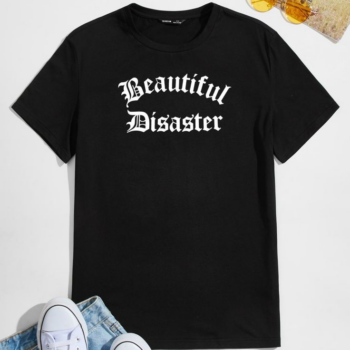 Cotton Beautiful Disaster T-Shirt for Men