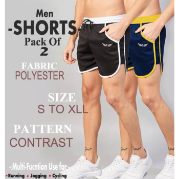 Men Colorblocked Cycling Shorts