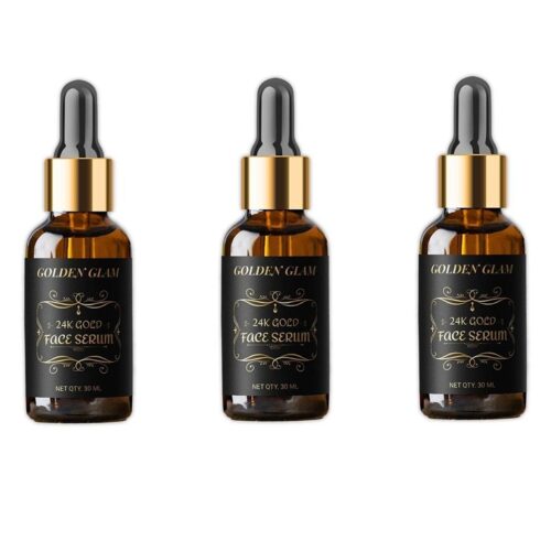 24K Gold Face Serum improves Dullness Reduces fine lines 30 ml Pack Of 3 1