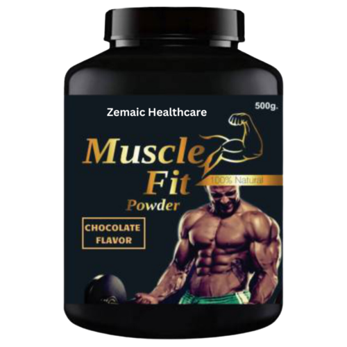 Muscle Fit, Body Growth Muscles, Weight Gain Supplement, Muscle Gainer Protein, Banana Flavor, 500gm