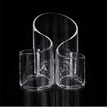 3 Compartments Acrylic Cosmetic Organizer Display Stand
